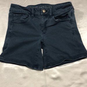 American Eagle Outfitters Blue/gray Jean Shorts Size: 2
